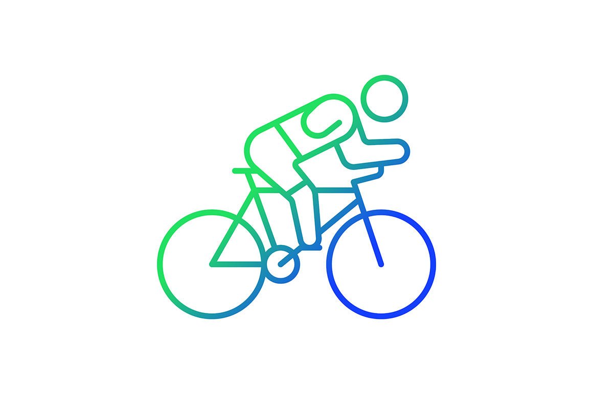 Sport competition gradient icons set for dark and light mode