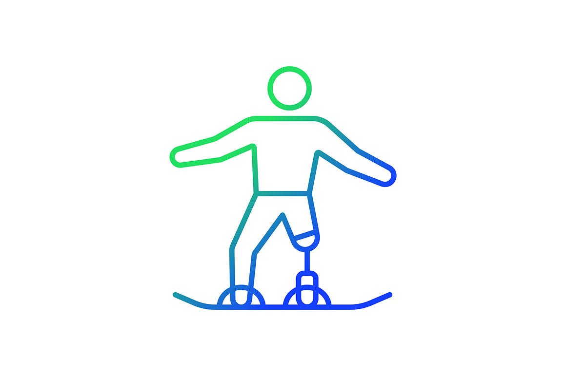 Sport competition gradient icons set for dark and light mode