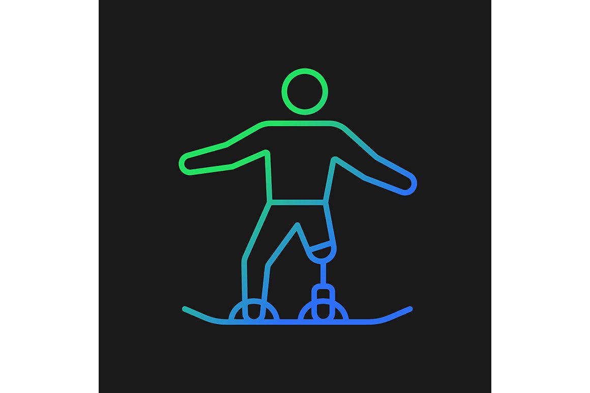 Sport competition gradient icons set for dark and light mode