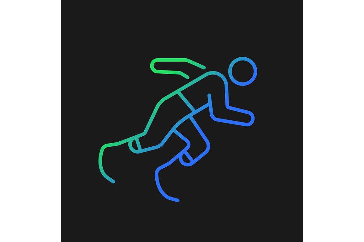 Sport competition gradient icons set for dark and light mode