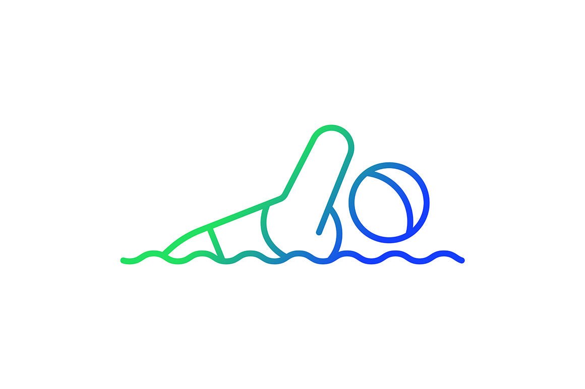 Sport competition gradient icons set for dark and light mode