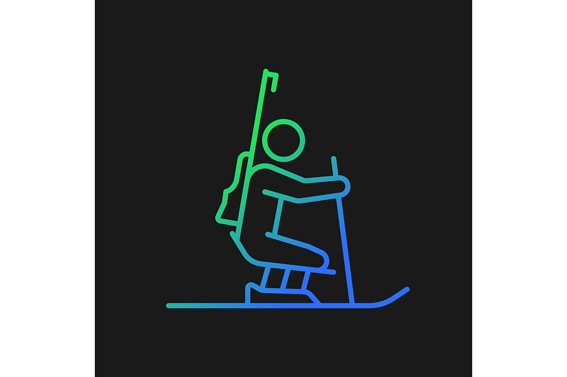 Sport competition gradient icons set for dark and light mode