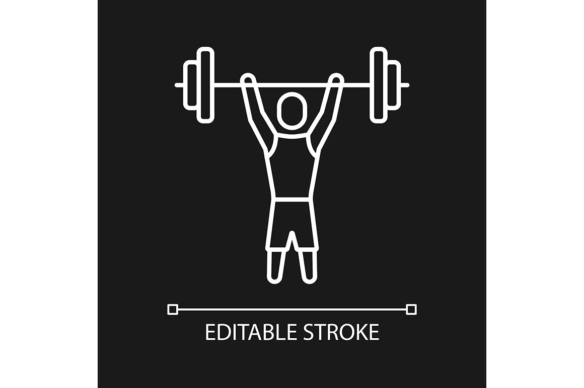 Sport competition linear icons set for dark and light mode