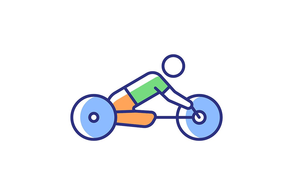 Sport competition RGB color icons set