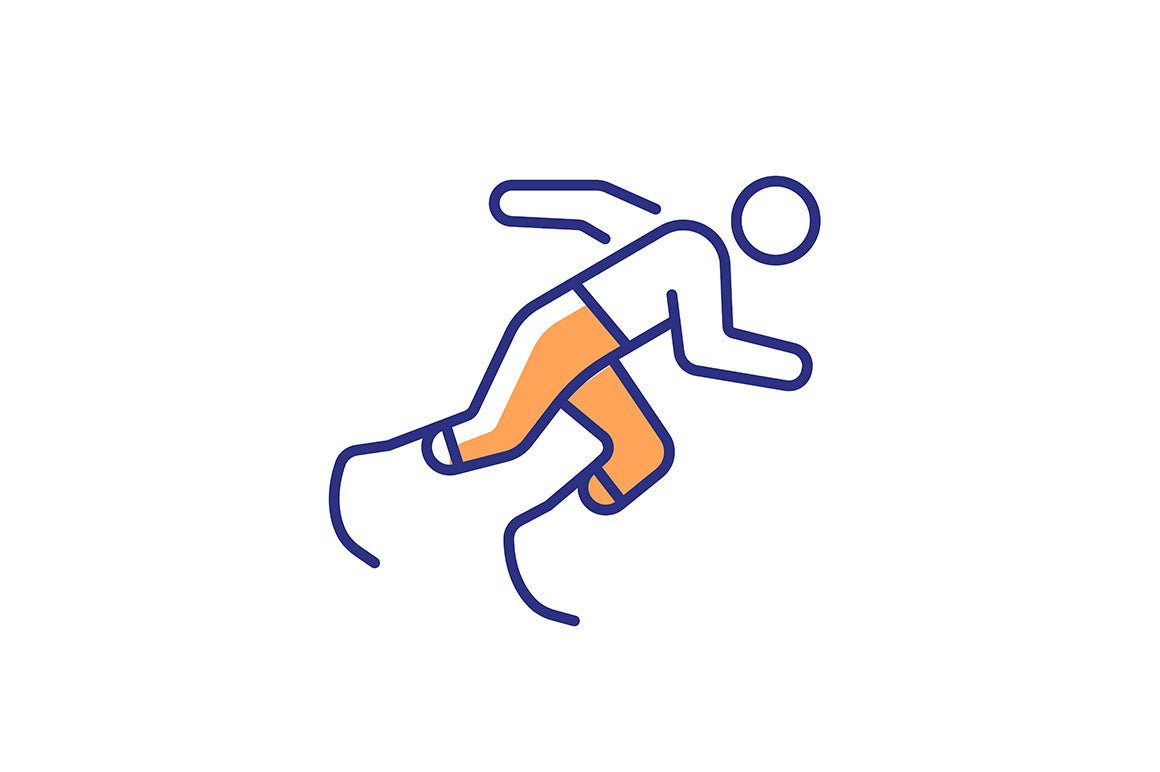 Sport competition RGB color icons set