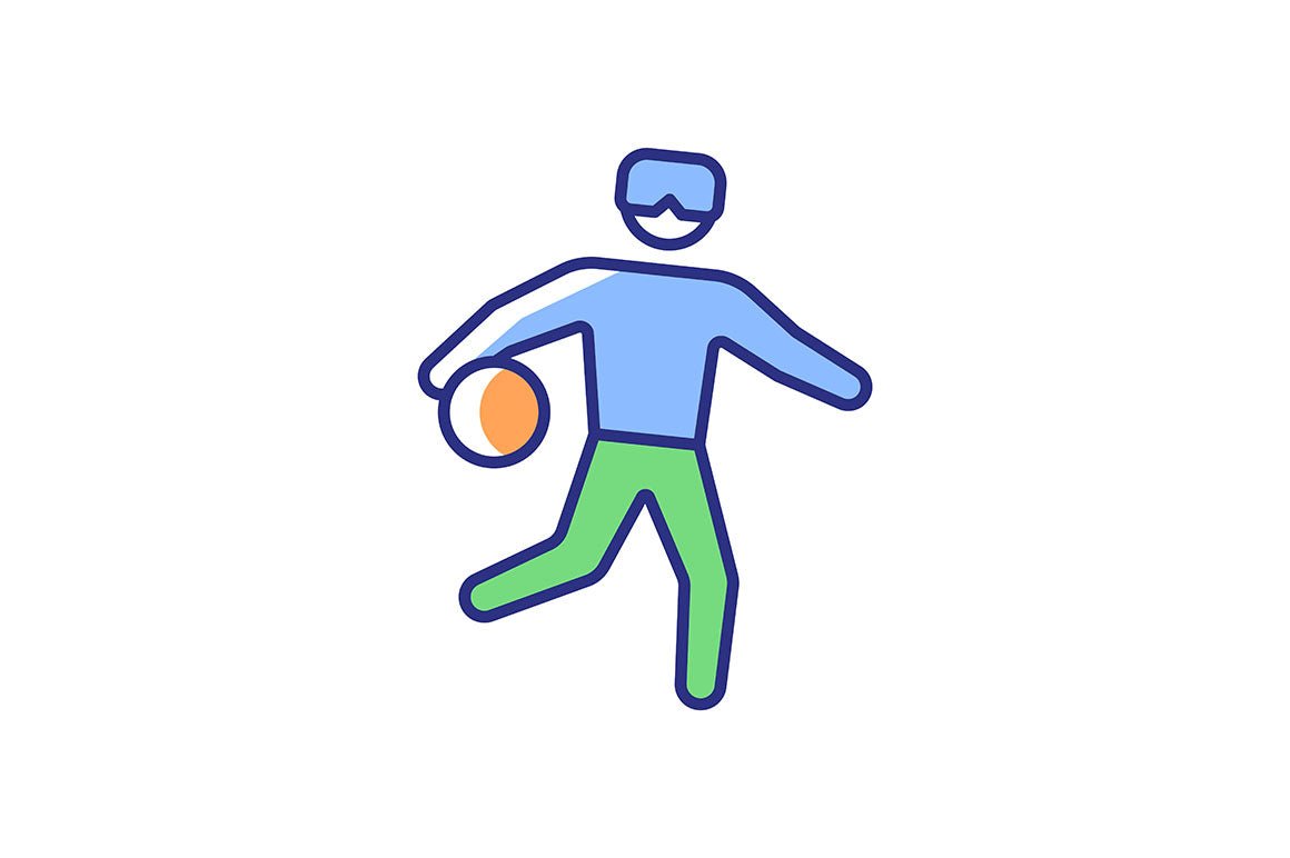 Sport competition RGB color icons set