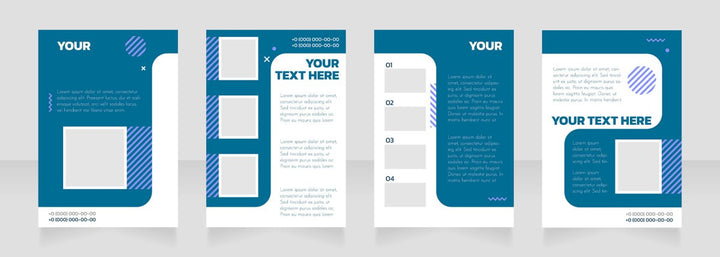 Staff recruitment blank brochure template bundle