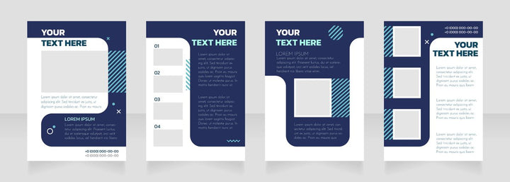 Staff recruitment blank brochure template bundle