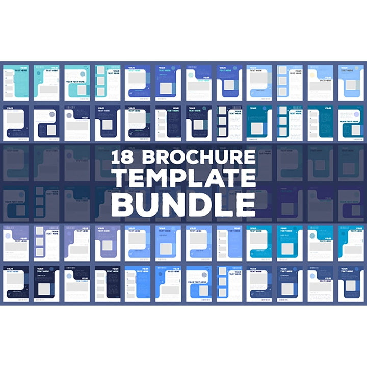 Staff recruitment blank brochure template bundle