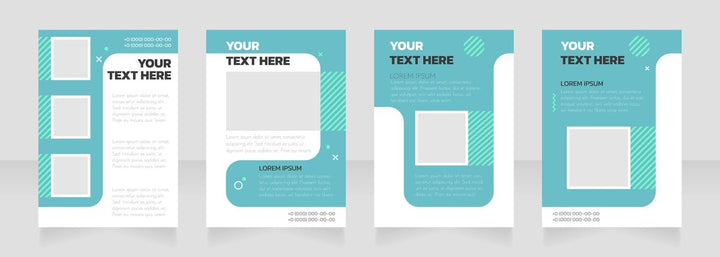 Staff recruitment blank brochure template bundle