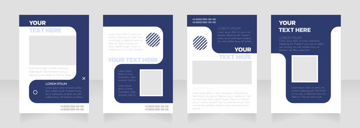 Staff recruitment blank brochure template bundle