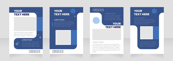 Staff recruitment blank brochure template bundle