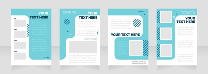 Staff recruitment blank brochure template bundle