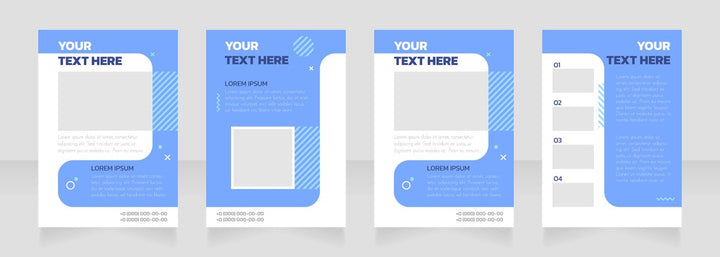 Staff recruitment blank brochure template bundle