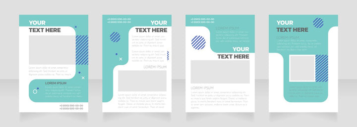 Staff recruitment blank brochure template bundle