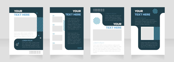 Staff recruitment blank brochure template bundle
