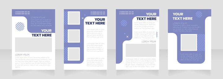 Staff recruitment blank brochure template bundle