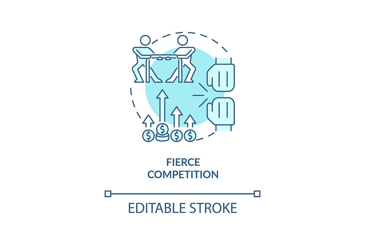 Startup launch blue concept icons set