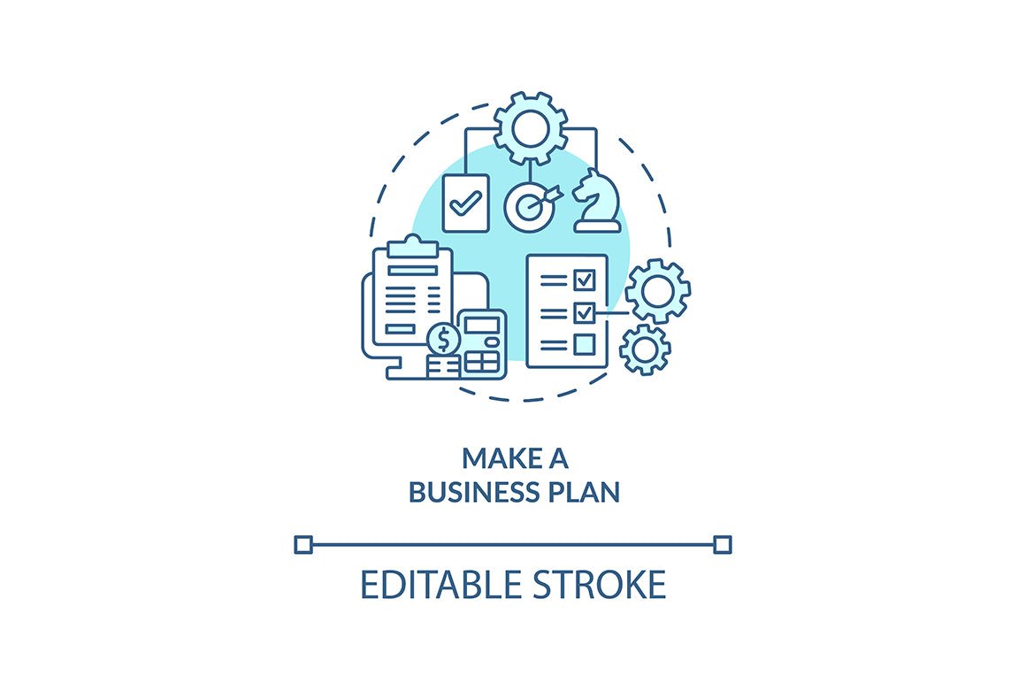 Startup launch blue concept icons set
