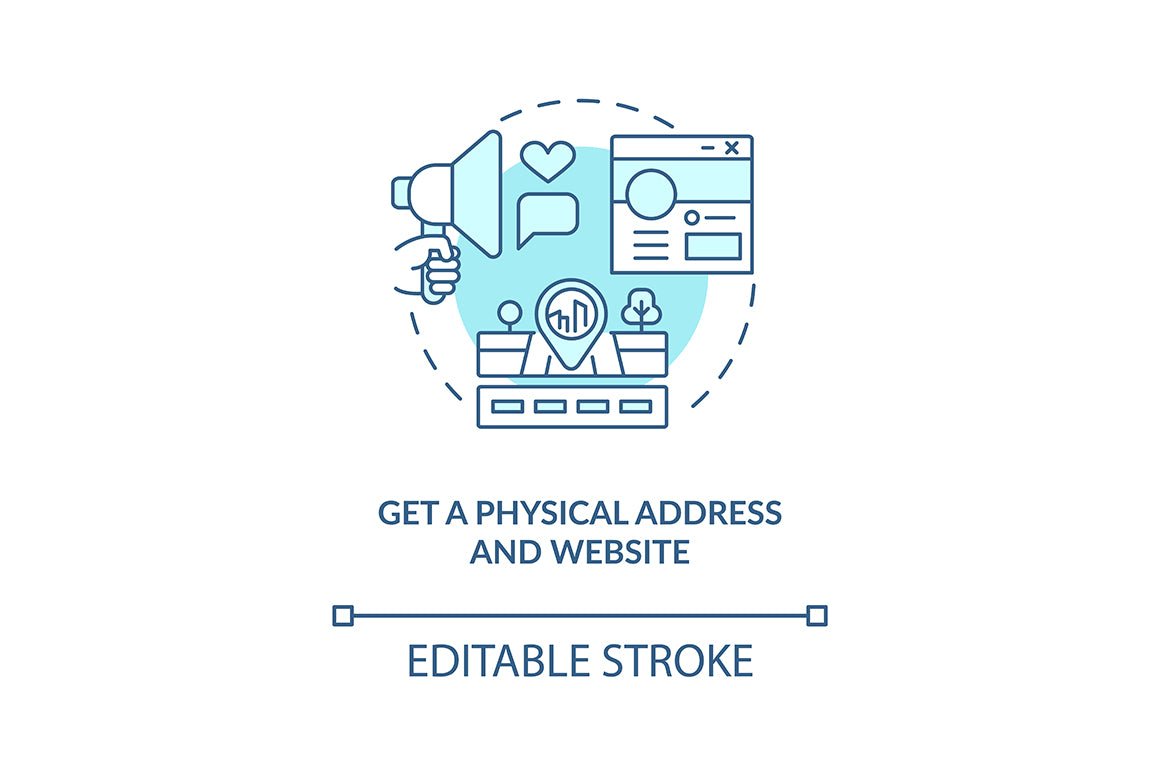Startup launch blue concept icons set