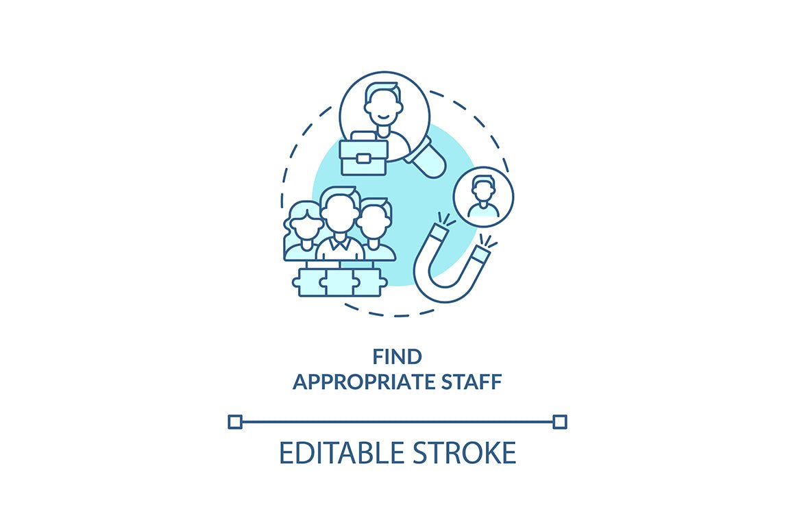 Startup launch blue concept icons set