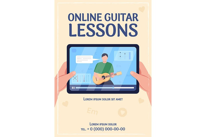 Streaming platforms poster flat vector templates