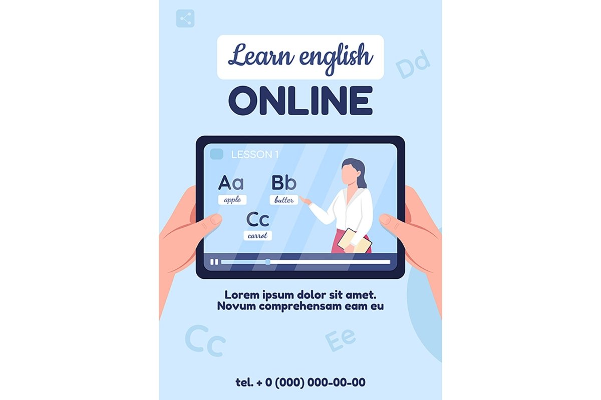 Streaming platforms poster flat vector templates