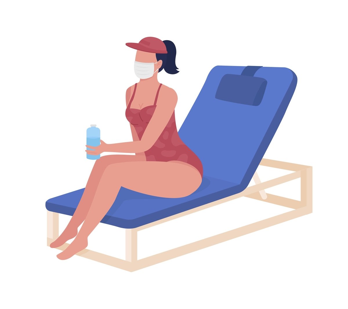 Summer activities vector character bundle