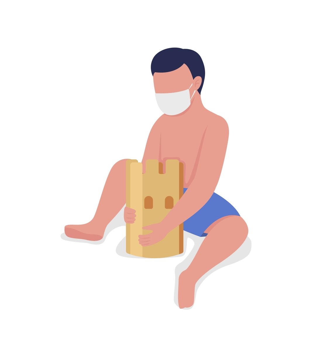 Summer activities vector character bundle