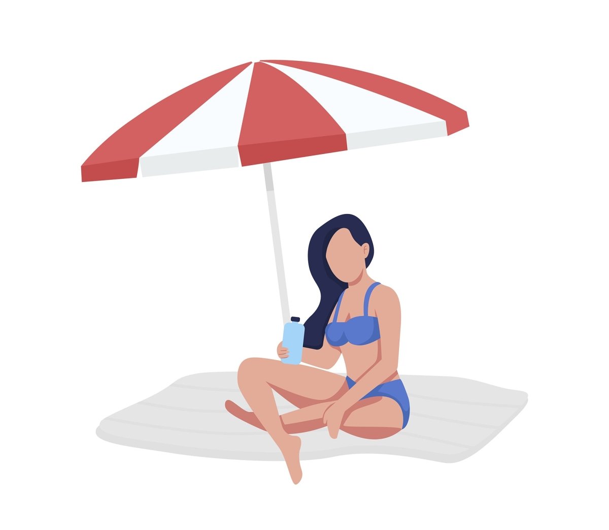 Summer activities vector character bundle