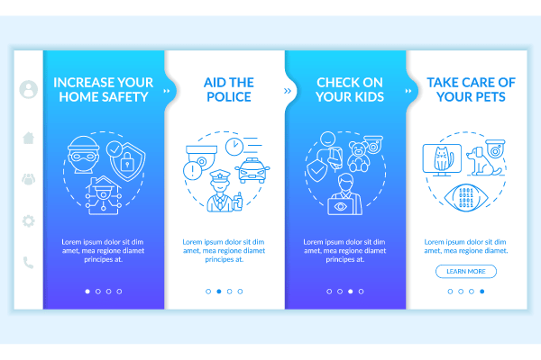 Surveillance Systems App Screens Bundle