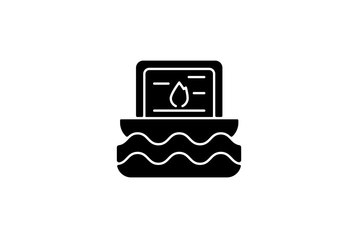 Taiwan black glyph icons set on white space
