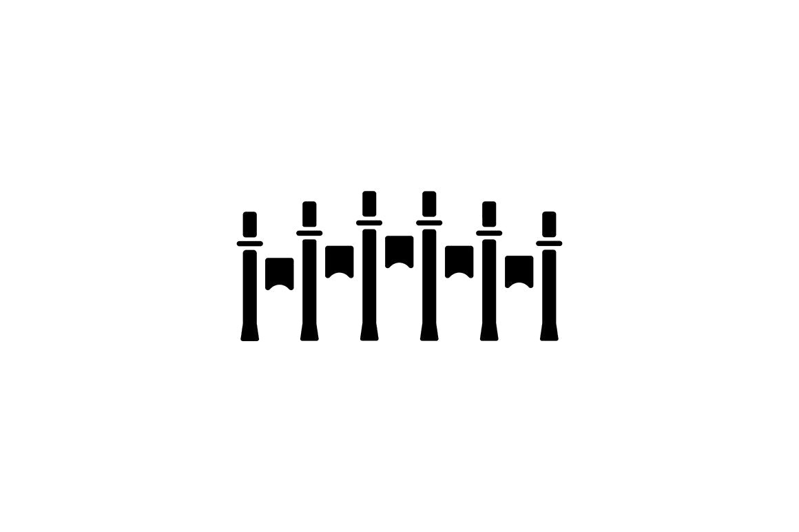 Taiwan black glyph icons set on white space