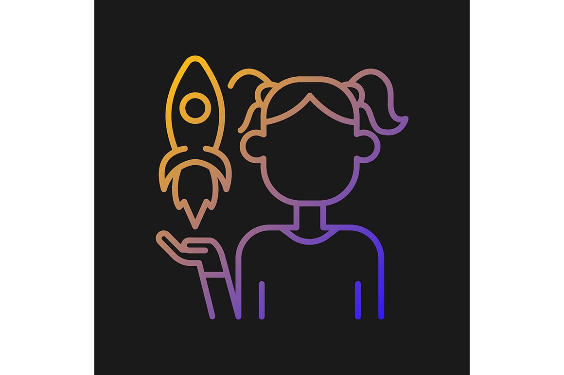 Talents and aptitudes gradient icons set