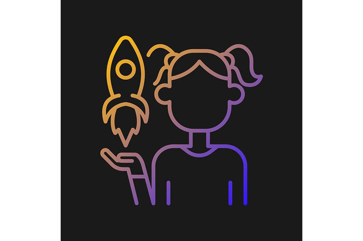 Talents and aptitudes gradient icons set