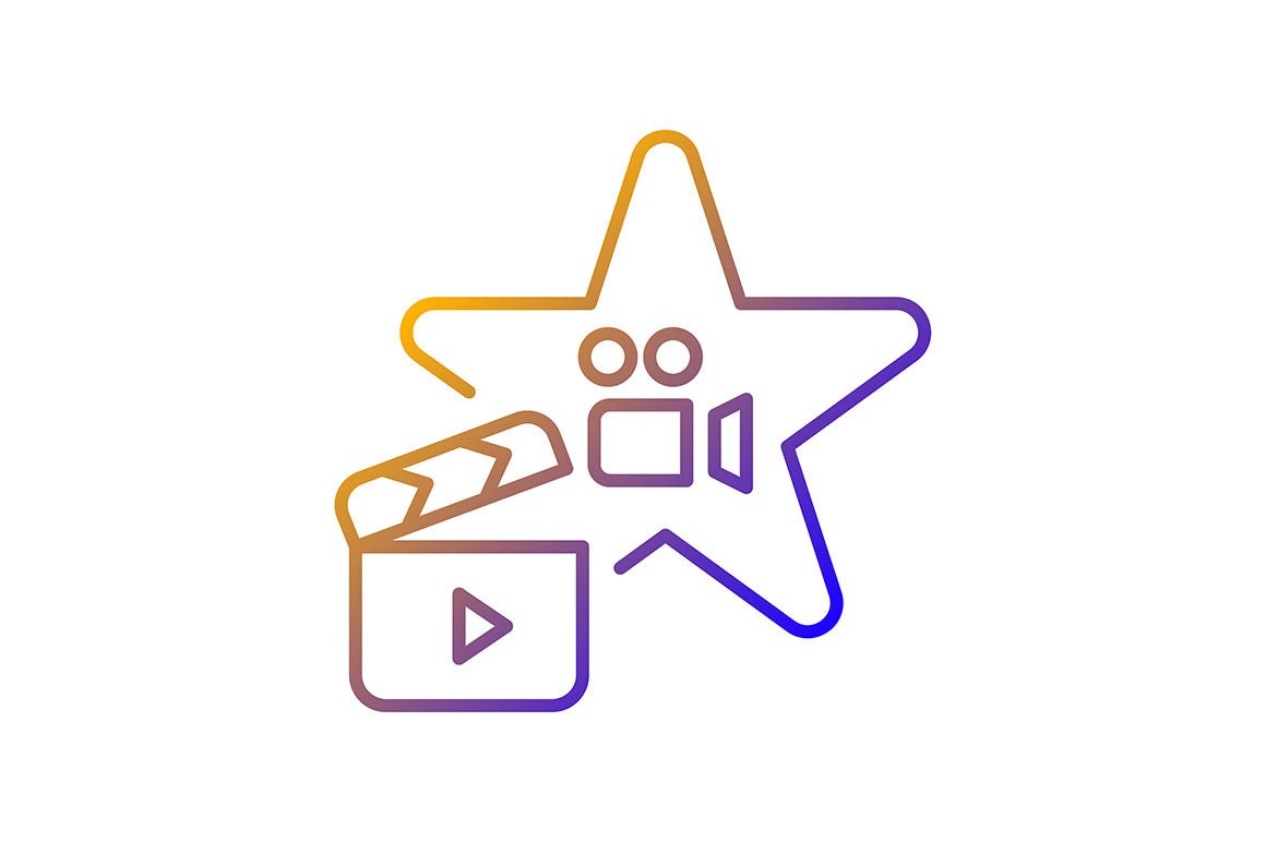 Talents and aptitudes gradient icons set