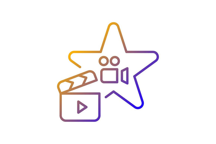 Talents and aptitudes gradient icons set