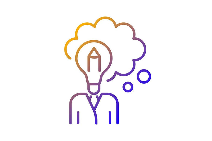 Talents and aptitudes gradient icons set