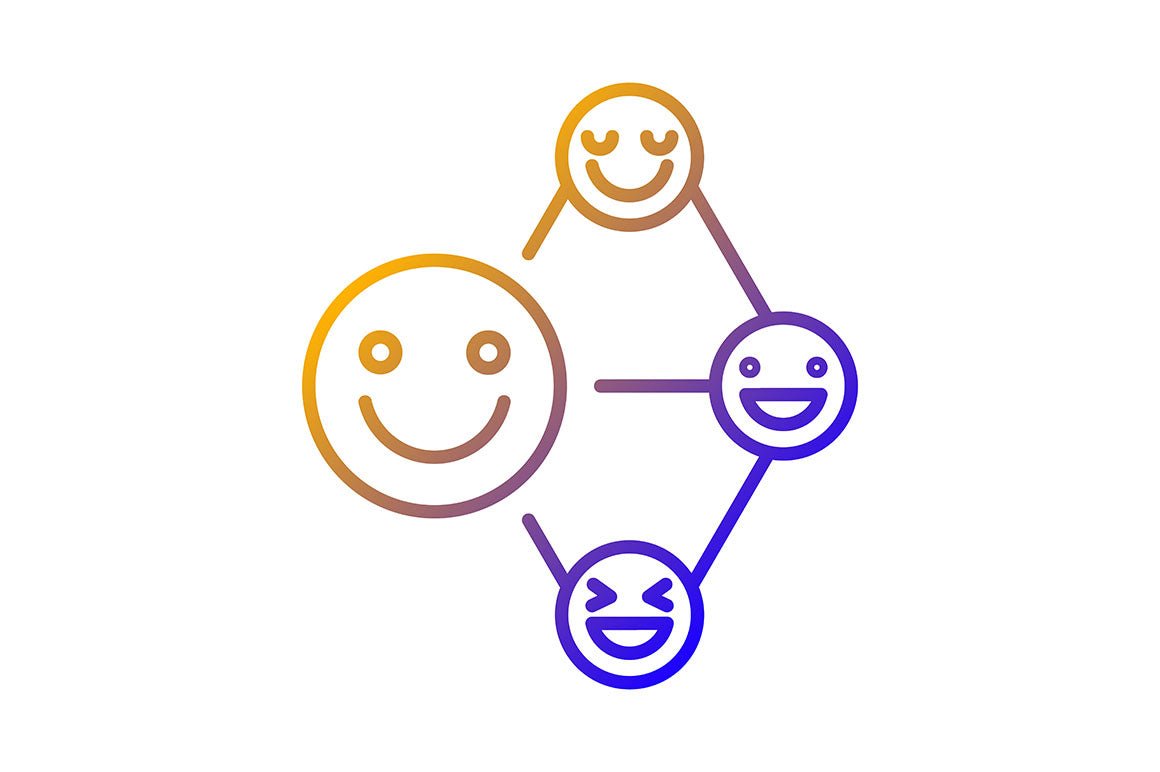 Talents and aptitudes gradient icons set