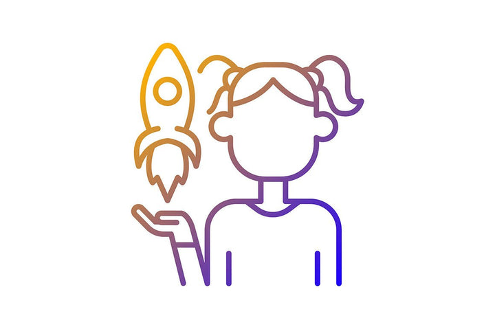 Talents and aptitudes gradient icons set