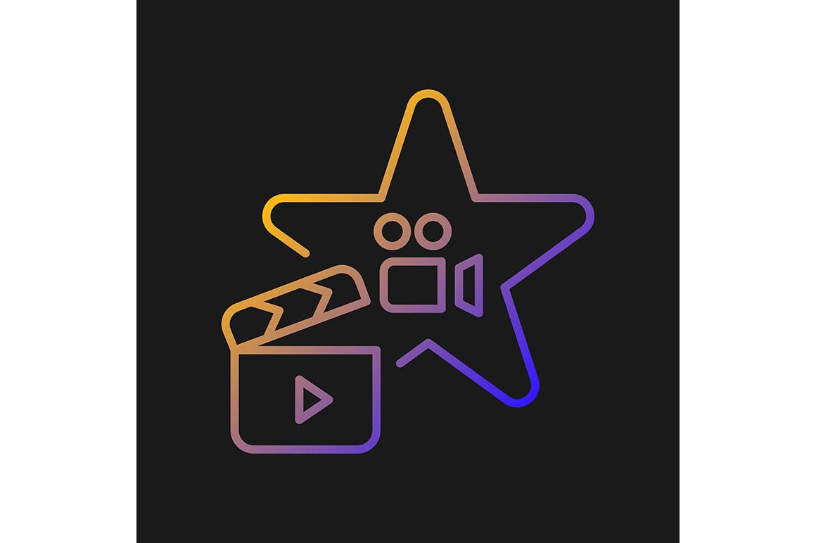 Talents and aptitudes gradient icons set