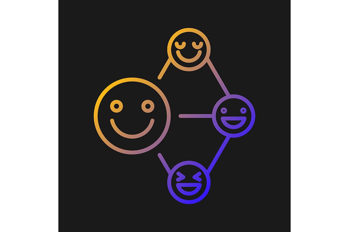 Talents and aptitudes gradient icons set
