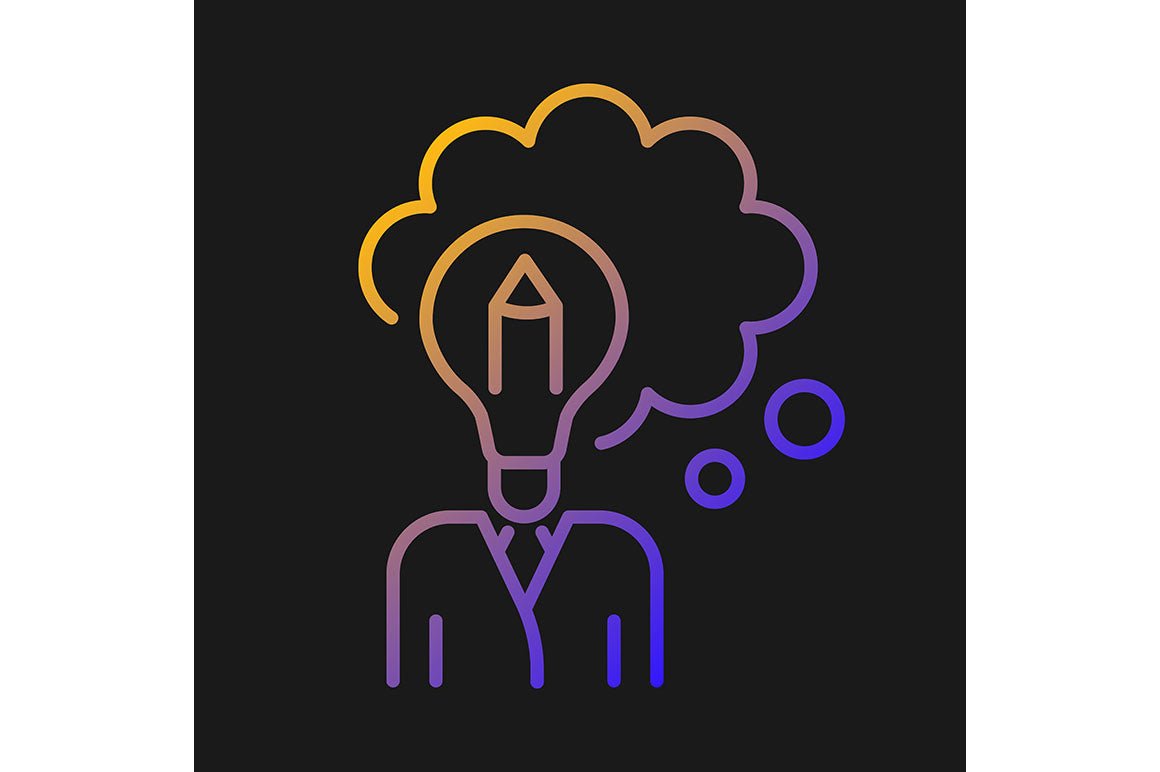 Talents and aptitudes gradient icons set