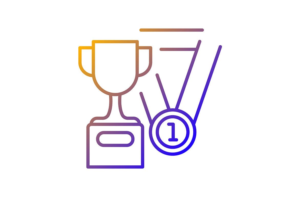 Talents and aptitudes gradient icons set