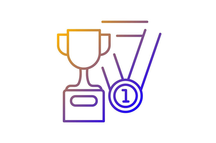 Talents and aptitudes gradient icons set