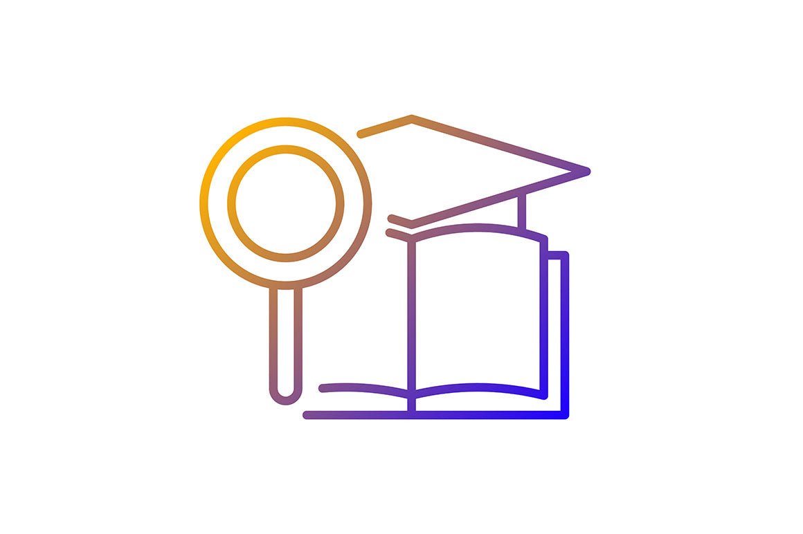 Talents and aptitudes gradient icons set