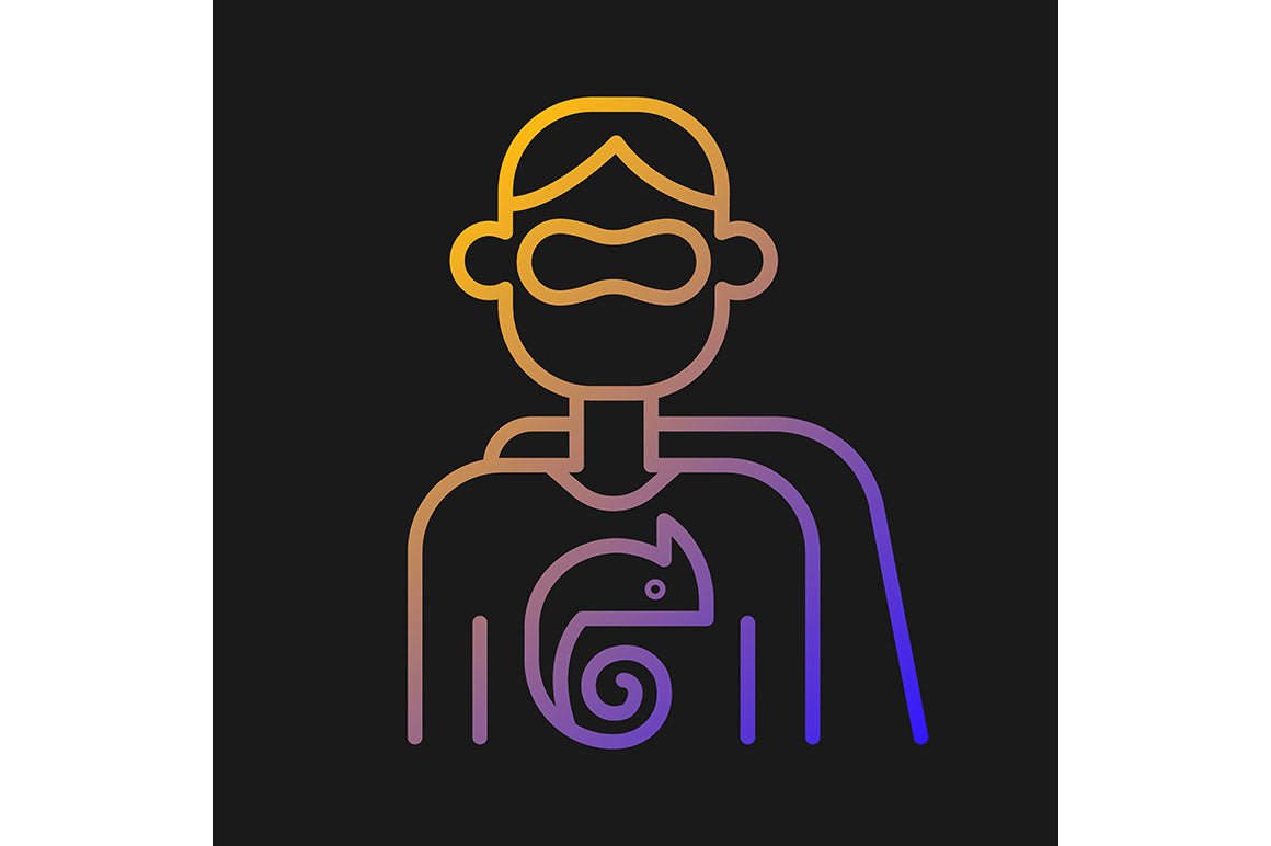 Talents and aptitudes gradient icons set