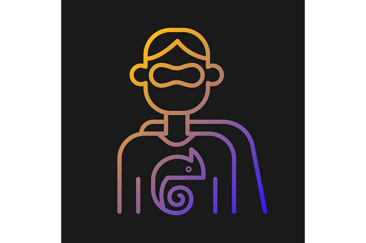 Talents and aptitudes gradient icons set