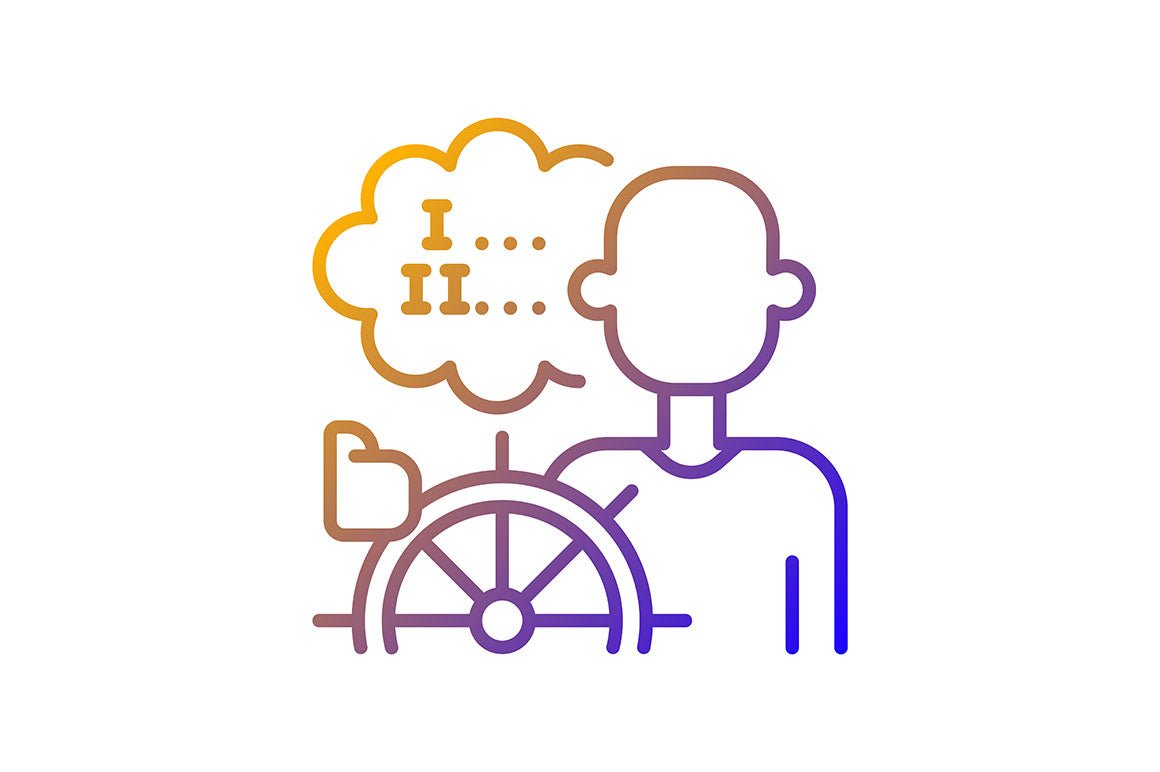 Talents and aptitudes gradient icons set