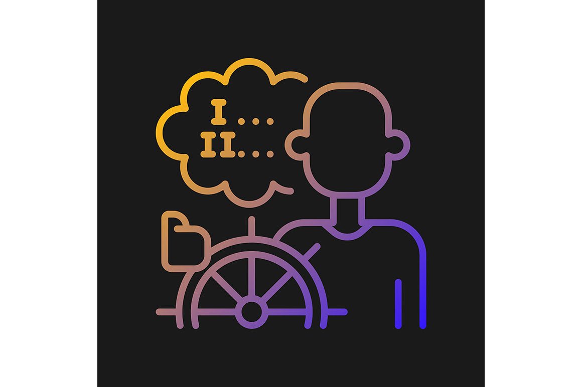 Talents and aptitudes gradient icons set